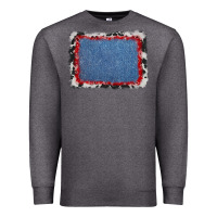 Charcoal Heather cowhide bandana denim background Premium Sweatshirt - AdoDesignShop