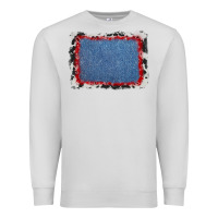 Dove Grey cowhide bandana denim background Premium Sweatshirt - AdoDesignShop