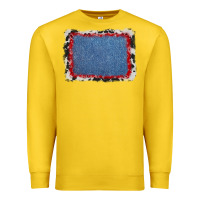 Lemon cowhide bandana denim background Premium Sweatshirt - AdoDesignShop