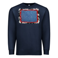 Navy cowhide bandana denim background Premium Sweatshirt - AdoDesignShop