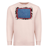 Pale Pink cowhide bandana denim background Premium Sweatshirt - AdoDesignShop