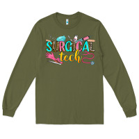 Army Green surgical tech Long Sleeve Tee - Zillion Design Studio