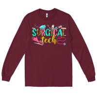 Burgundy surgical tech Long Sleeve Tee - Zillion Design Studio