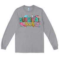 Heather Grey surgical tech Long Sleeve Tee - Zillion Design Studio