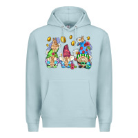 Blue Mist easter gnome with eggs Premium Hoodie - AdoDesignShop