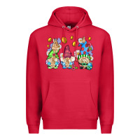 Cardinal easter gnome with eggs Premium Hoodie - AdoDesignShop