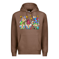 Chestnut easter gnome with eggs Premium Hoodie - AdoDesignShop