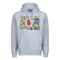 Heather Grey easter gnome with eggs Premium Hoodie - AdoDesignShop