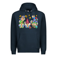 Navy easter gnome with eggs Premium Hoodie - AdoDesignShop