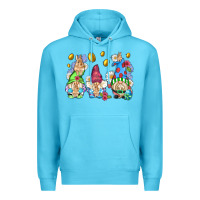 Ocean Blue easter gnome with eggs Premium Hoodie - AdoDesignShop