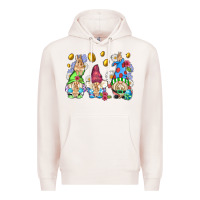 Pale Pink easter gnome with eggs Premium Hoodie - AdoDesignShop