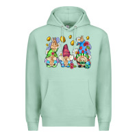Seafoam easter gnome with eggs Premium Hoodie - AdoDesignShop