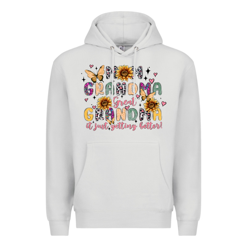 Mom Grandma Great Grandma It Just Keeps Getting Be Premium Hoodie by MaliasSmallBusiness | Teevron