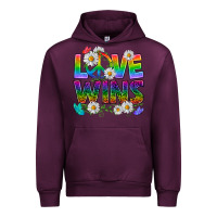 Mauve Wine Pride LGBTQ+ Love Wins Urban Hoodie - BundleAndBundleShop