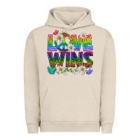 Pigment French Oak Pride LGBTQ+ Love Wins Urban Hoodie - BundleAndBundleShop