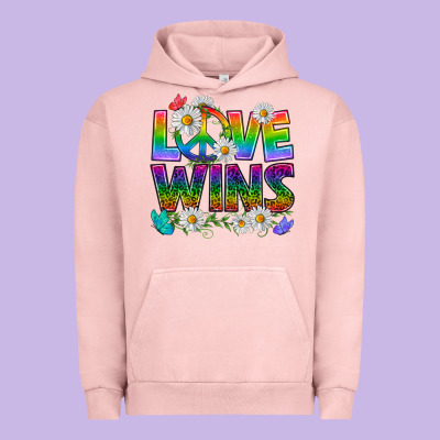 Pride Lgbtq+ Love Wins Urban Hoodie Designed By Bundleandbundleshop