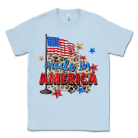Dusty Blue made in america Classic Tee - Zillion Design Studio