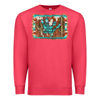 Cardinal cactus cowhide serape Premium Sweatshirt - AdoDesignShop
