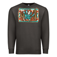 Smoke cactus cowhide serape Premium Sweatshirt - AdoDesignShop