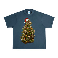Midnight Navy Skeleton merry christmas tree Urban Heavy Tee - RanaPortraitStore