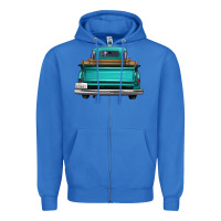 True Royal western truck back view Zipper Hoodie - FaDigitalArtStudio