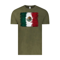 Vintage Olive Mexican Flag Vintage Tee - RanaPortraitStore
