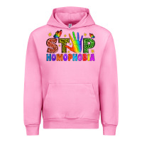 Fuchsia Pink Western Stop Homophobia Urban Hoodie - BundleAndBundleShop