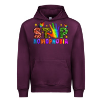 Mauve Wine Western Stop Homophobia Urban Hoodie - BundleAndBundleShop