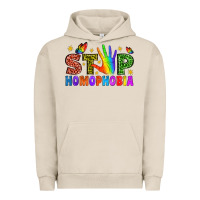 Pigment French Oak Western Stop Homophobia Urban Hoodie - BundleAndBundleShop