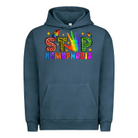 Pigment Midnight Navy Western Stop Homophobia Urban Hoodie - BundleAndBundleShop