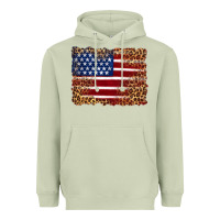 Matcha american flag and leopard Heavyweight Hoodie - Artiststas