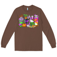 Chestnut Halloween Nurse Coffee Cups Long Sleeve Tee - texasbilliewilder
