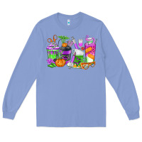 Colony Blue Halloween Nurse Coffee Cups Long Sleeve Tee - texasbilliewilder