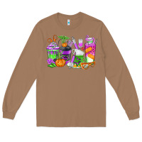 Toasted Coconut Halloween Nurse Coffee Cups Long Sleeve Tee - texasbilliewilder