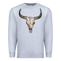Heather Grey bullskull Premium Sweatshirt - Artiststas