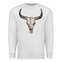 Oatmeal Heather bullskull Premium Sweatshirt - Artiststas