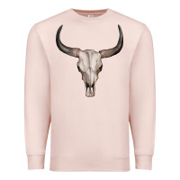 Pale Pink bullskull Premium Sweatshirt - Artiststas