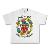 Lunar Rock just a girl who loves chicken with sunflowers and gemstone Urban Heavy Tee - texasbilliewilder