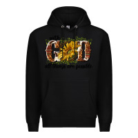 Black with god all things are possible Premium Hoodie - NancyCooperArtShop