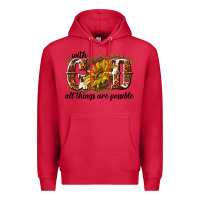 Cardinal with god all things are possible Premium Hoodie - NancyCooperArtShop