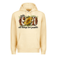 Pina Colada with god all things are possible Premium Hoodie - NancyCooperArtShop