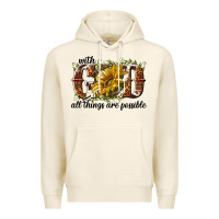 Tofu with god all things are possible Premium Hoodie - NancyCooperArtShop