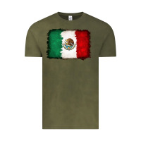 Vintage Olive Mexican flag Vintage Tee - RanaPortraitStore
