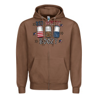 Chestnut red white boozy Zipper Hoodie - CowhideDigitalArt