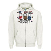 Red White Boozy Zipper Hoodie | Teevron