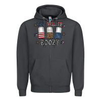 Smoke red white boozy Zipper Hoodie - CowhideDigitalArt