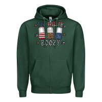 Sports Green red white boozy Zipper Hoodie - CowhideDigitalArt