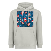 Moon Dust 4th uf july strawberries seamless pattern Heavyweight Hoodie - BundleAndBundleShop