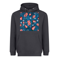 Smoke 4th uf july strawberries seamless pattern Heavyweight Hoodie - BundleAndBundleShop
