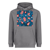 Storm 4th uf july strawberries seamless pattern Heavyweight Hoodie - BundleAndBundleShop